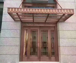 工程案例YB-纯铜门和铜雨棚